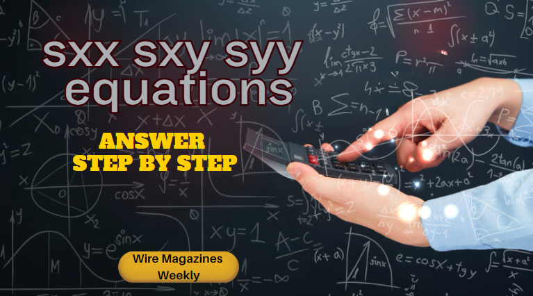 sxx sxy syy equations